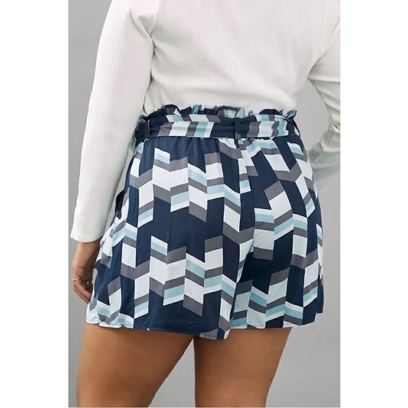 NEW Anthropologie Peter Som Athena Geometric Paperbag Shorts X-Small Petite - Picture 5 of 8